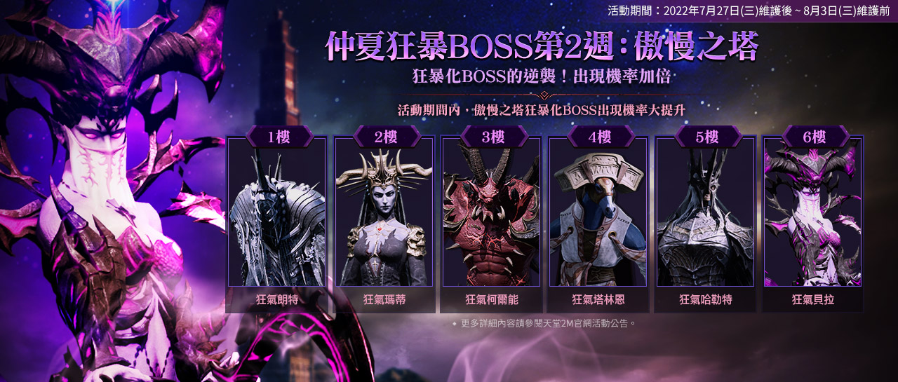 仲夏狂暴BOSS第2週