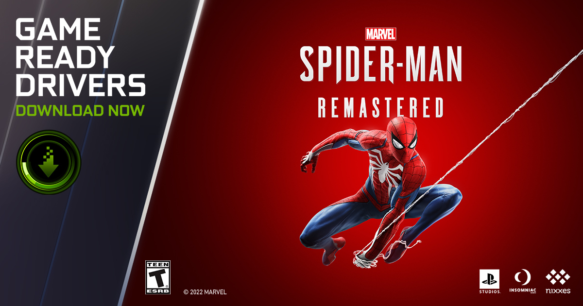 圖_NVIDIA-今日推出新版-GeForce-Game-Ready-驅動程式，為將在-8-月-12-日推出的《漫威蜘蛛人重製版》提供最佳遊戲效能