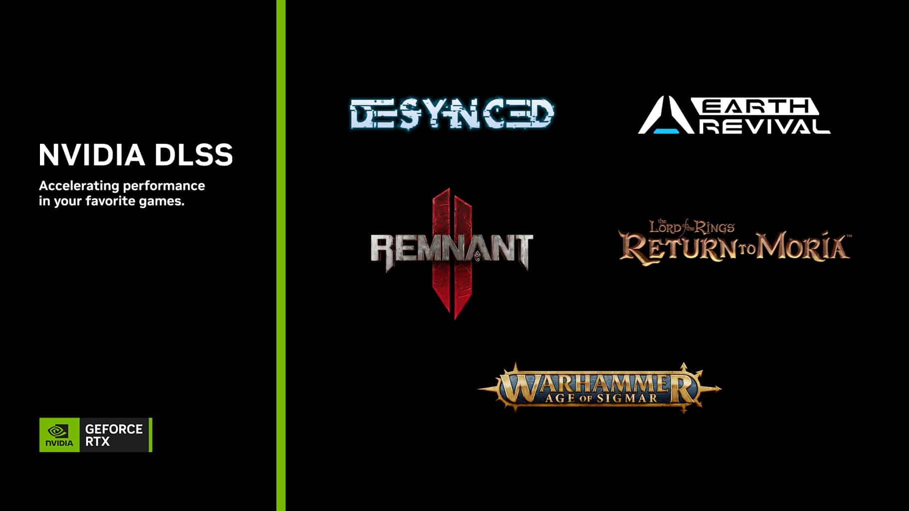 【NVIDIA-新聞照片】DLSS遊戲陣營持續擴大中，《戰鎚席格瑪紀元：破滅王國》及更多遊戲加入DLSS行列。