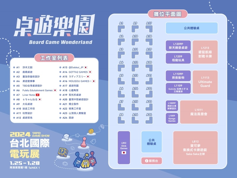 圖1：2024台北國際電玩展的桌遊樂園迎來10週年，大手筆送多項好康