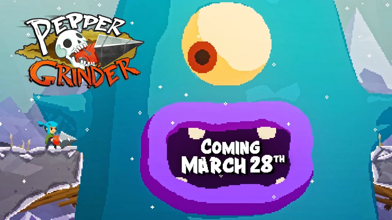 像素鑽探動作遊戲《電鑽少女-Pepper-Grinder》將在0329上架PC、Nintendo-Switch