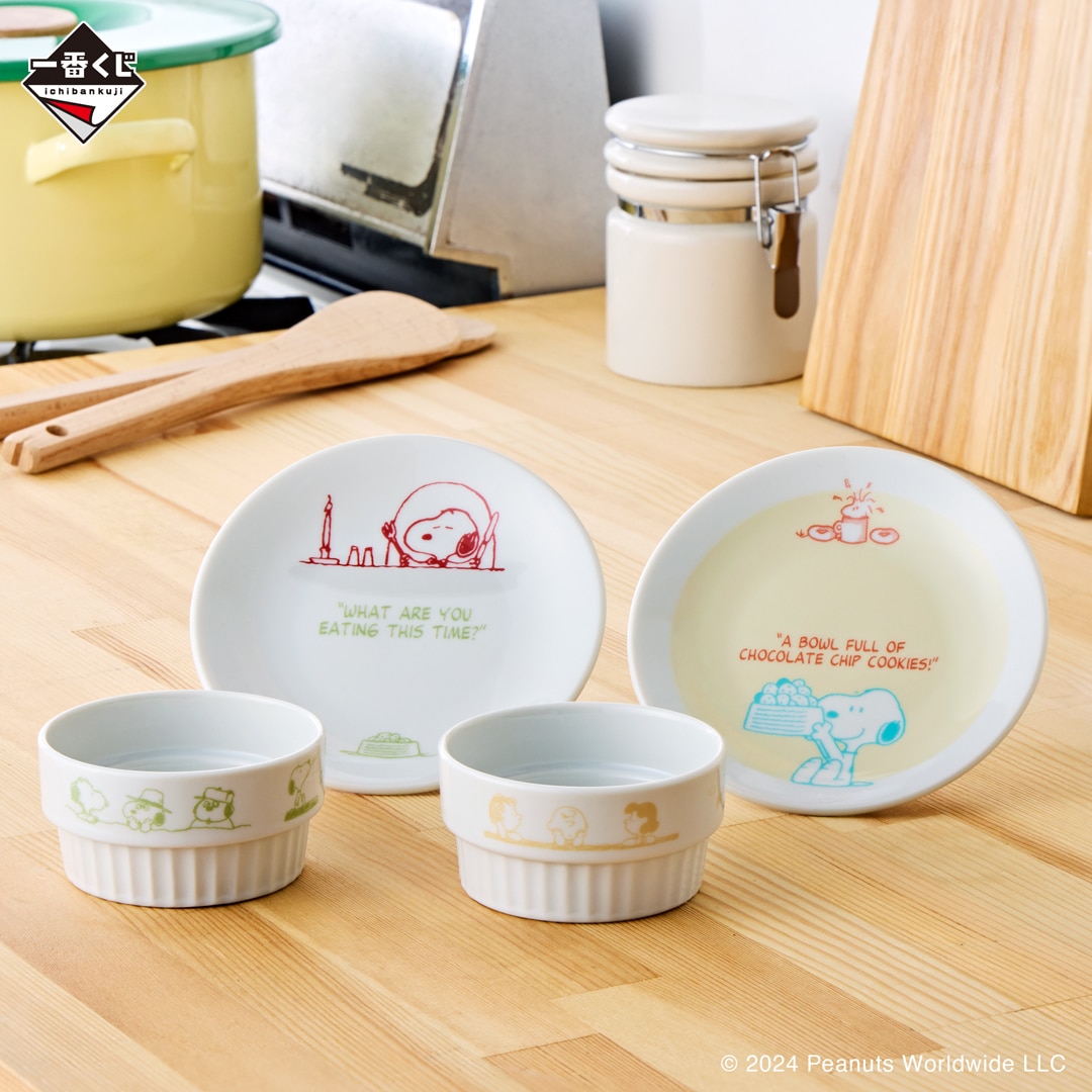 6【圖說】「史努比-HAPPY-AND-RELAXING-」一番賞-可選款的-E-獎多角色陶瓷碗盤組