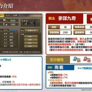 UR王異戰法技能