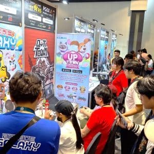 圖4：台灣本土獨立遊戲團隊，在菲律賓PGDX試玩人潮滿滿