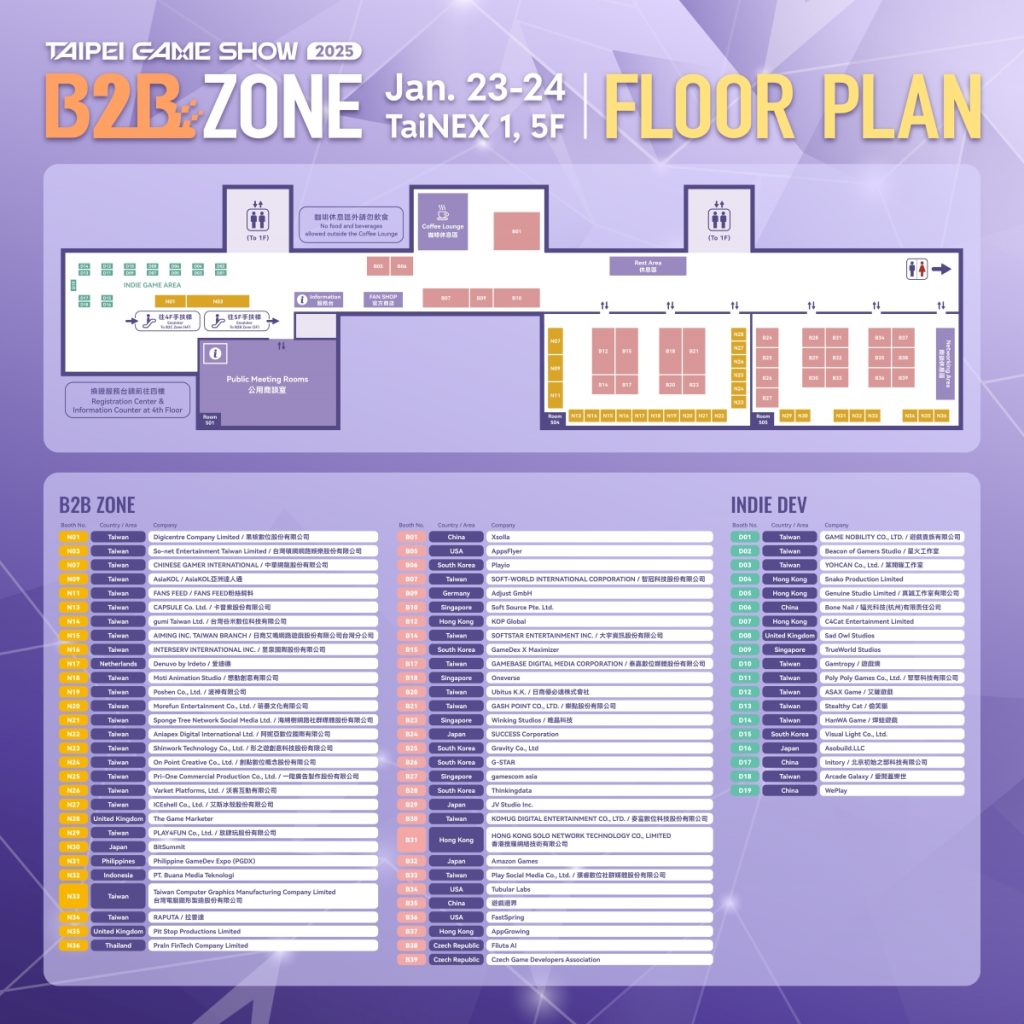 圖3：2025台北電玩展商務區的商務參觀預先登錄吸引逾300家廠商搶開春商機