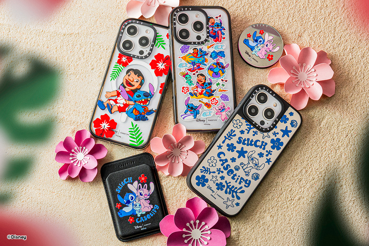 圖3.-Disney-星際寶貝-CASETiFY-聯名系列準備了一系列魅力無限的電子配件產品包括史迪奇珍藏版耳機保護殼、史迪奇手機吊飾、以及多款不同印花的手機殼款式等