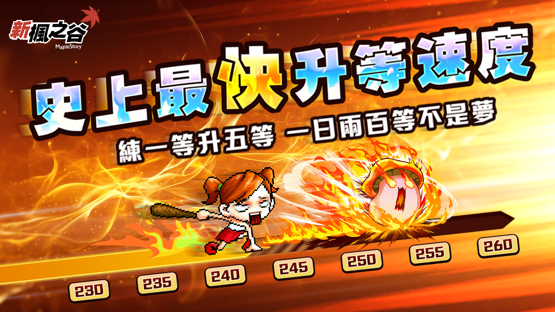 03.《新楓之谷》「究極燃燒MAX-14」，練一等升五等，史上最快升等速度