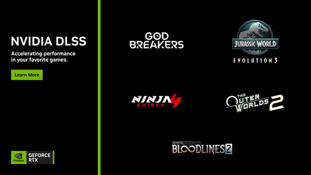 【NVIDIA 新聞照片 1】DLSS 4 多畫格生成開始支援《天外世界 2》、《吸血鬼:惡夜獵殺血族 2》和《侏羅紀世界:進化 3》