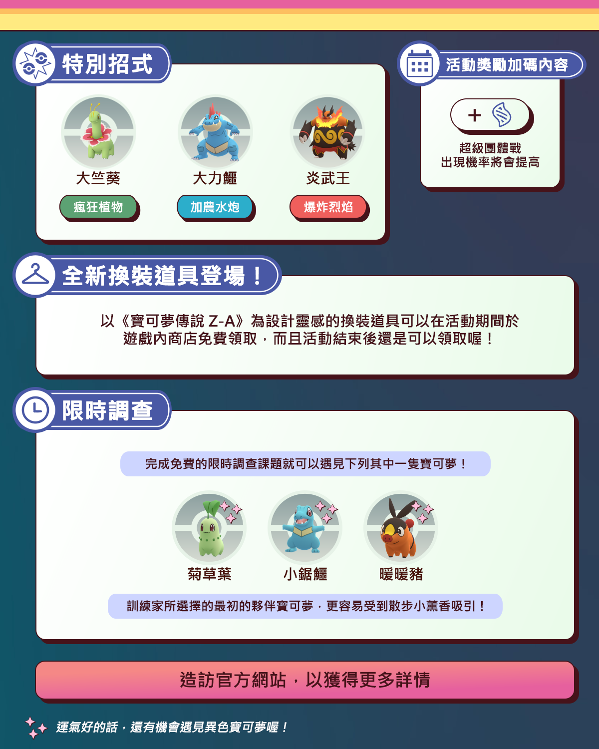 圖3-以《寶可夢傳說 Z-A》為設計靈感的換裝道具，將可以於活動期間商店內免費領取