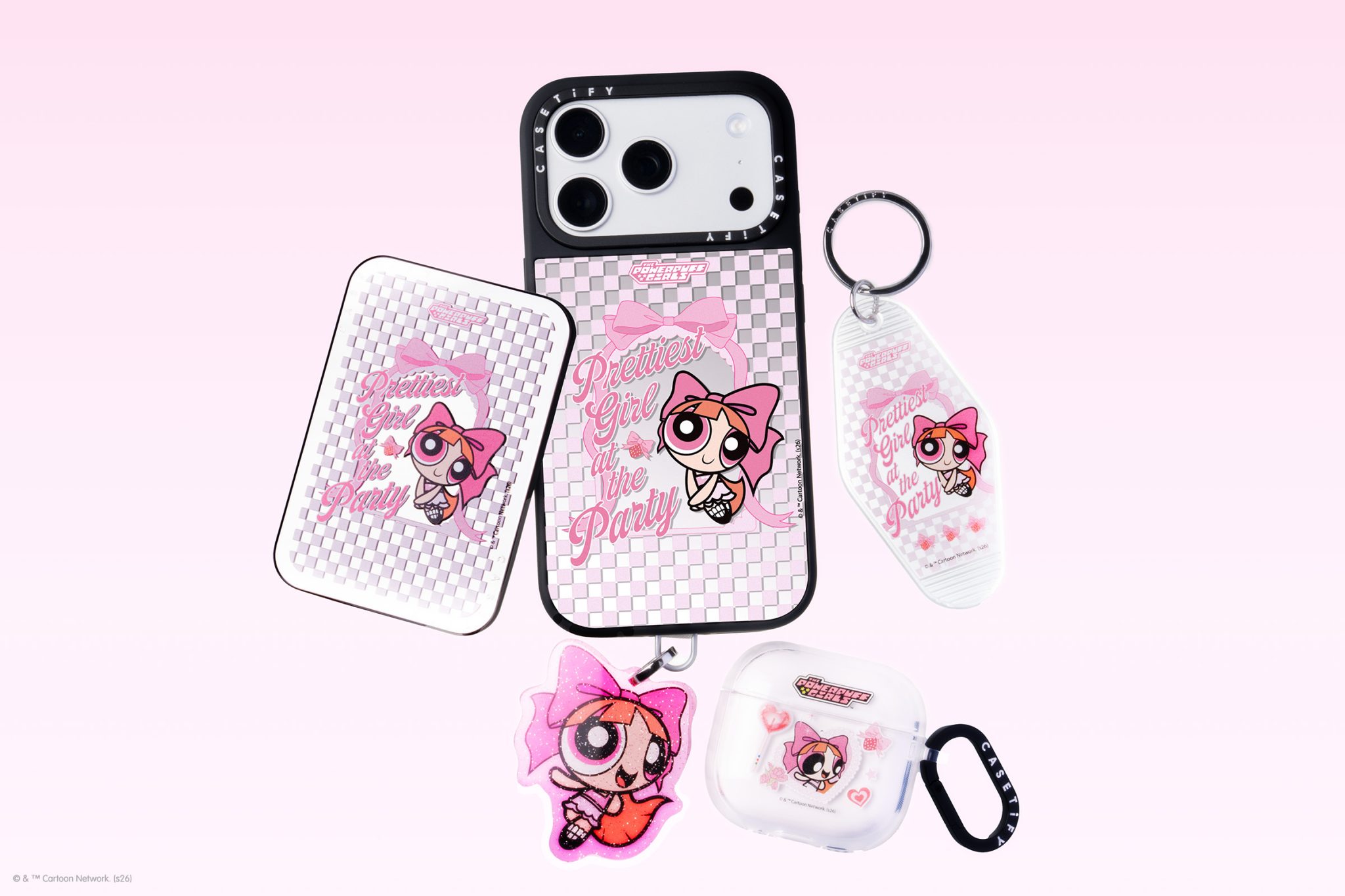 圖1. 飛天小女警 x CASETiFY 聯名系列以飛天小女警之間的友情為靈感，再次攜手動畫推出全新寶寶色系聯名設計