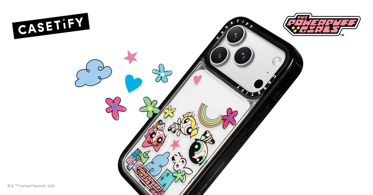 圖4. CASETiFY 特別推出裝著教授特調的「飛天小女警搖搖手機殼」，搖一搖就能感受飛天小女警們的可愛魅力