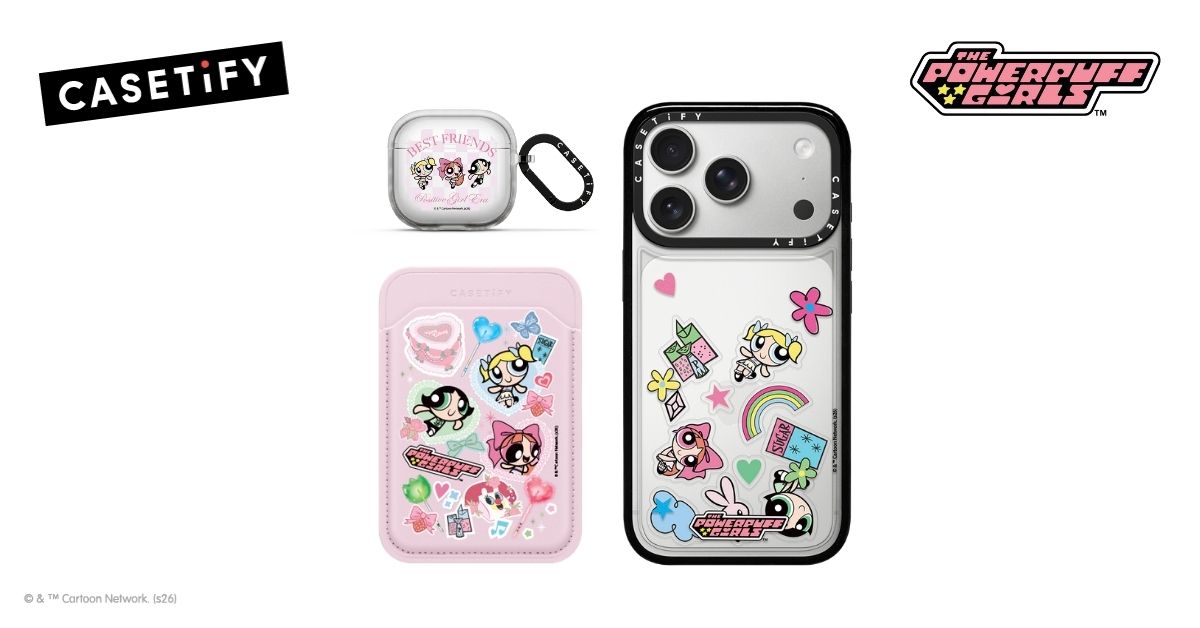 圖5. CASETiFY 特別推出裝著教授特調的「飛天小女警搖搖手機殼」，搖一搖就能感受飛天小女警們的可愛魅力