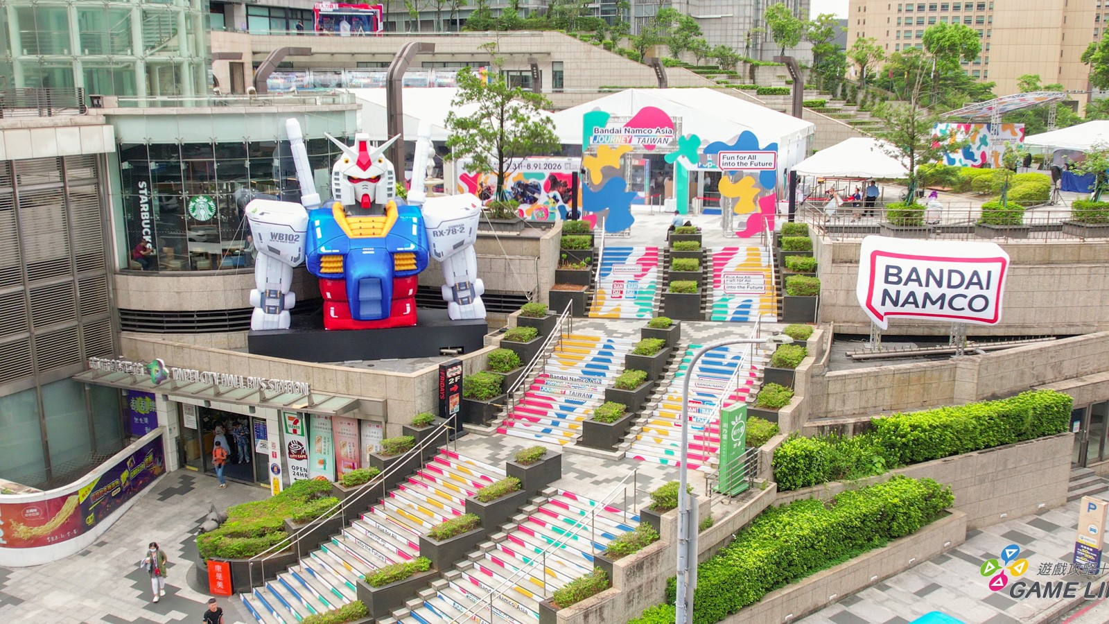 (1) 台灣萬代南夢宮亞洲巡迴嘉年華「Bandai Namco Asia Journey in Taiwan」開幕日會場全景照。