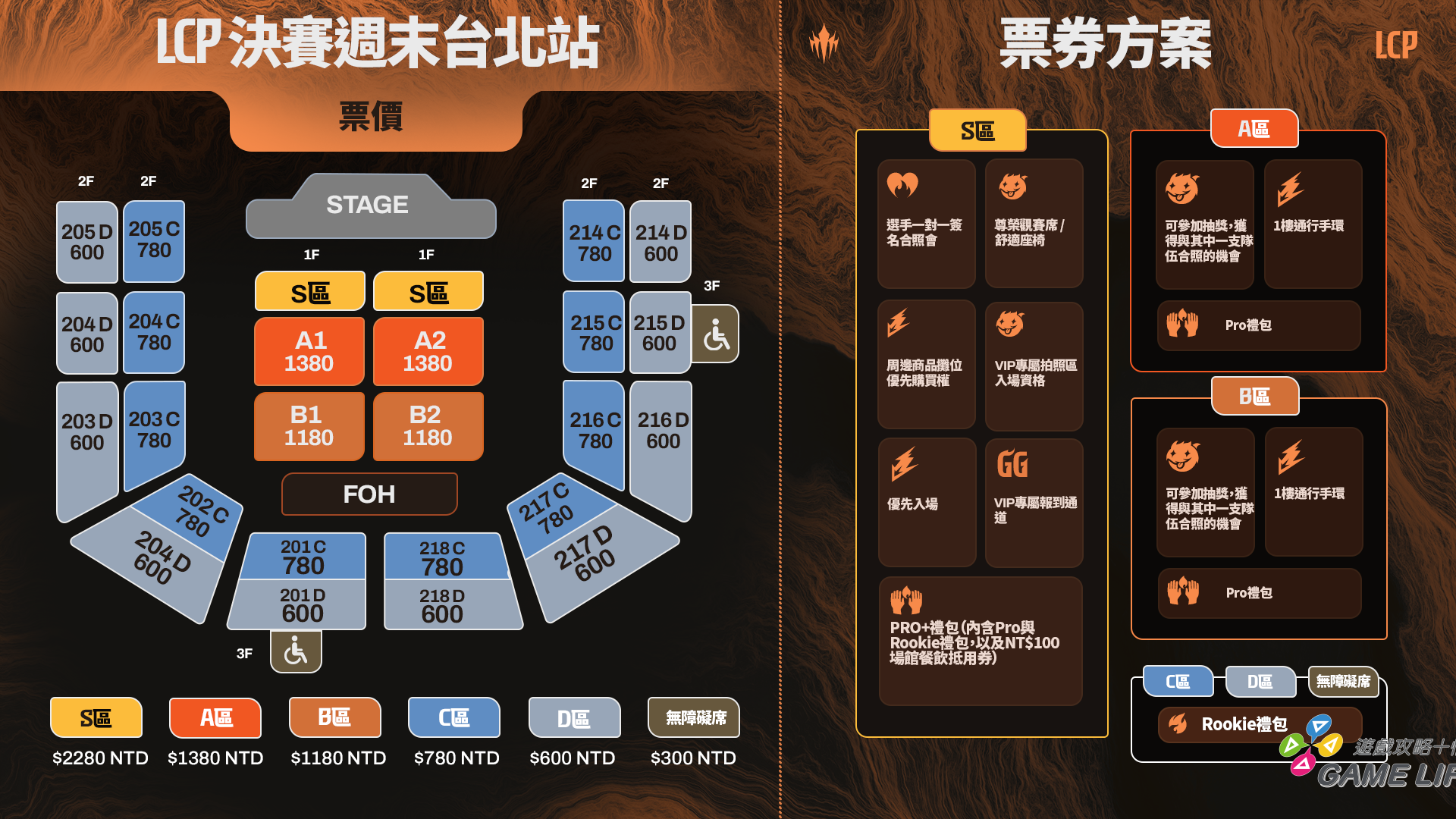 Riot Games LCP 2026_LCP決賽周末台北站_座位圖 & 票券方案