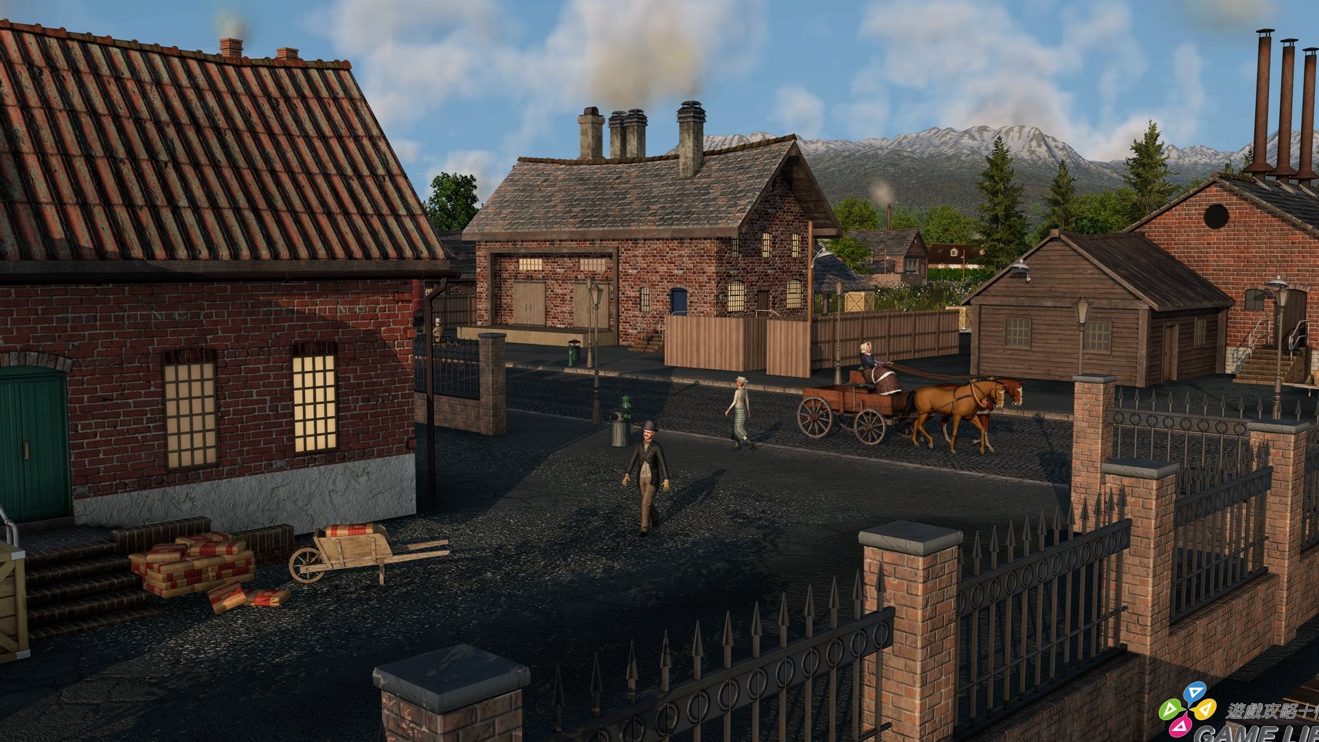 Industrial Area with Workers