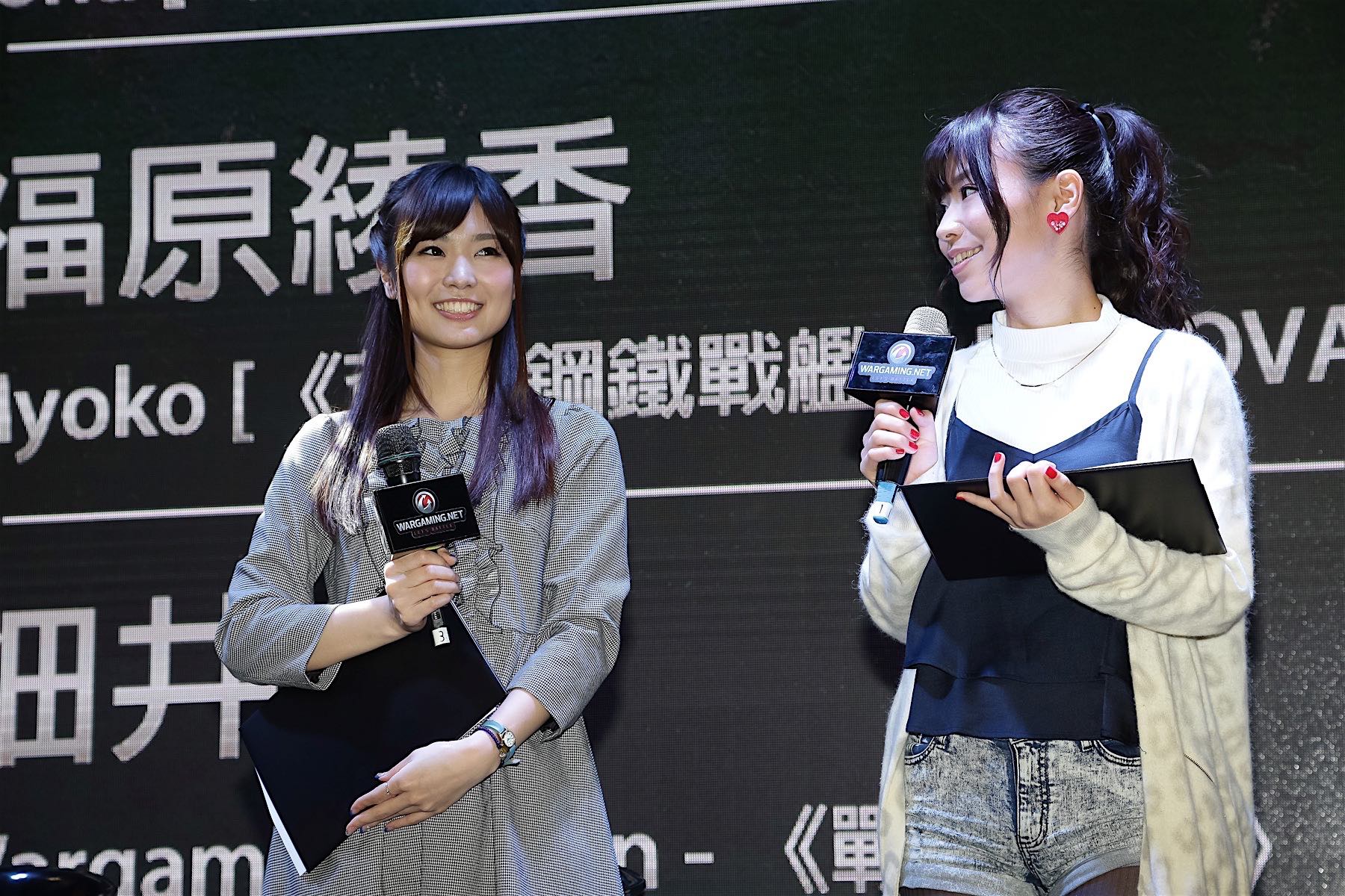 日本聲優福原綾香與渆上舞親臨Wargaming展區與台灣粉絲見面.jpg