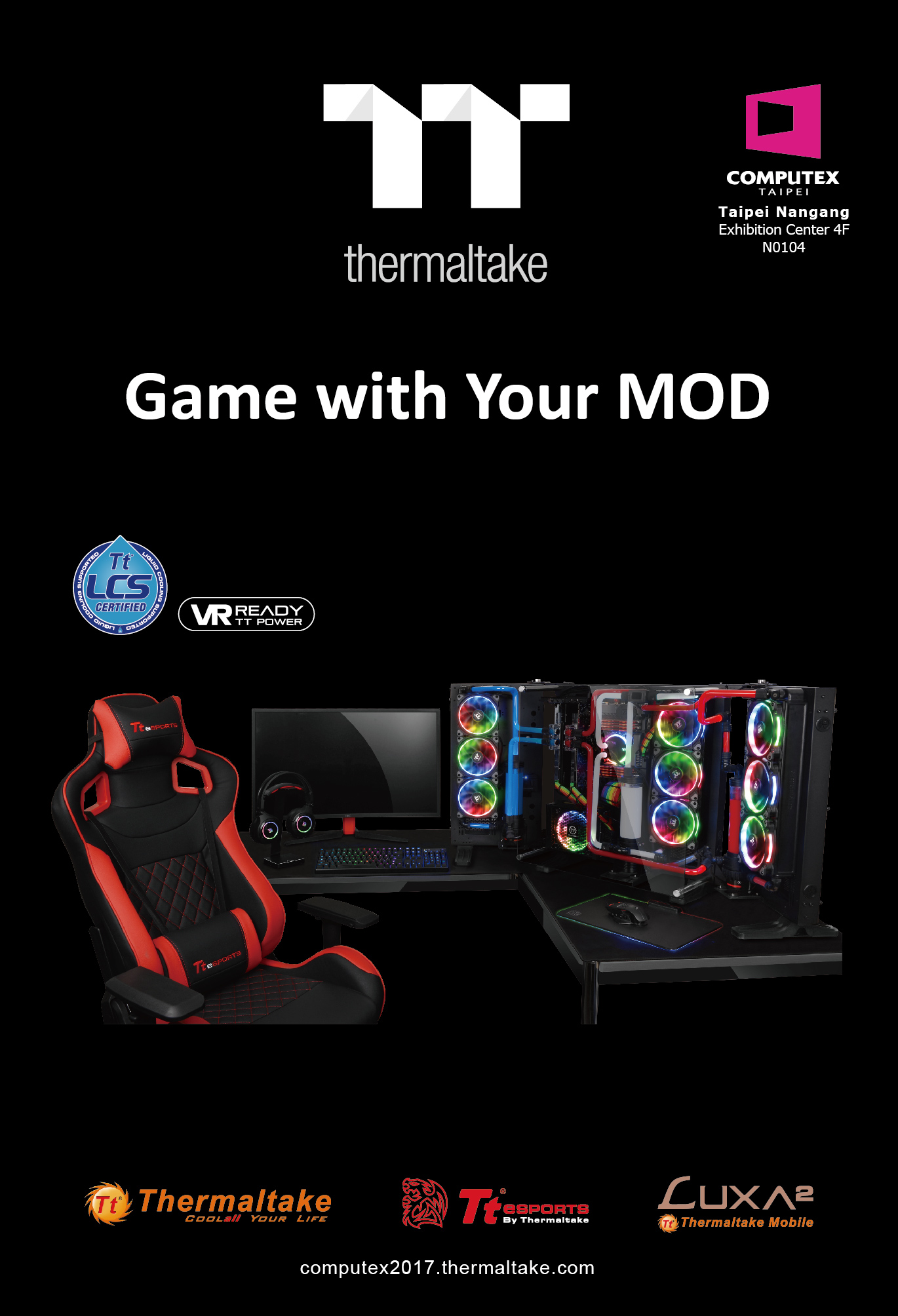 《2017Computex》曜越旗下三大品牌Thermaltake、Tt eSPORTS、LUXA2 2017台北國際電腦.jpg