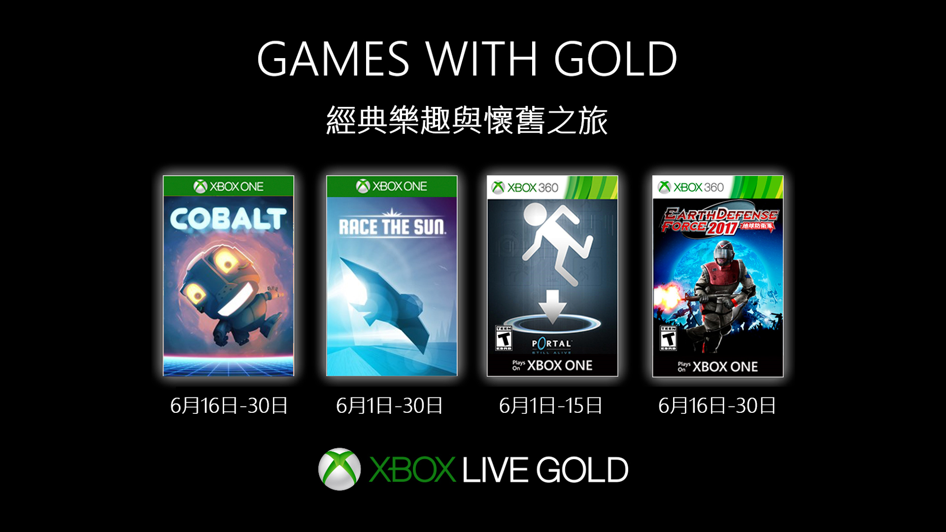 【圖1】Xbox Live「Games with Gold」六月份遊戲陣容.jpg