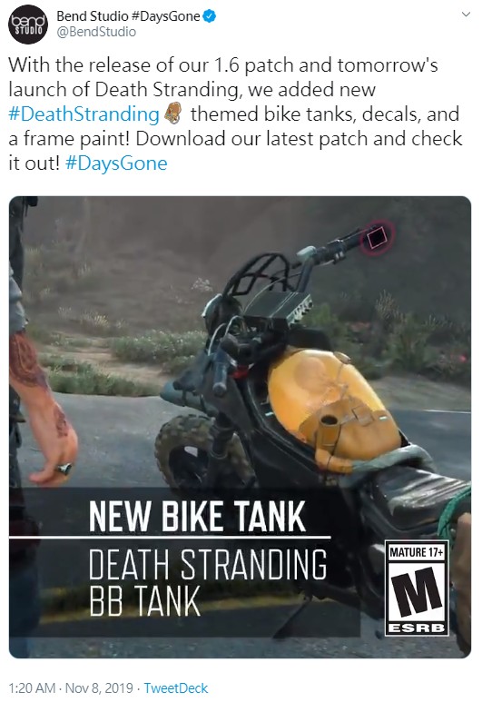 days gone tweet.jpg