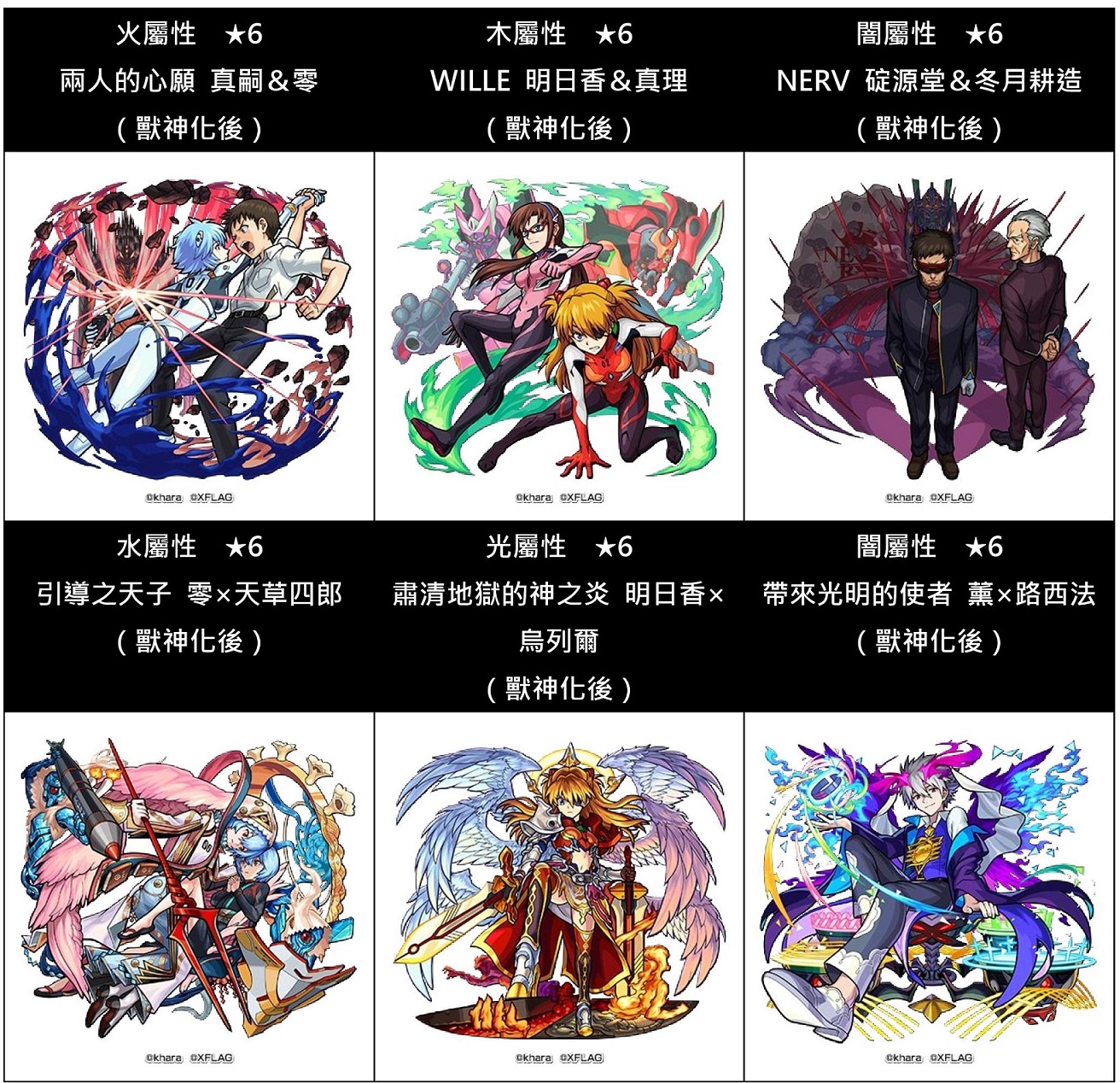 (圖2)《福音戰士》X《怪物彈珠》合作角色新登場。並開放第2彈合作活動角色獸神化解禁..jpg