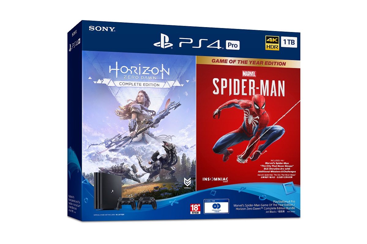 PS4 Pro Marvel\\'s Spider-Man Game Of The Year Edition Horizon Zero Dawn Co.jpg